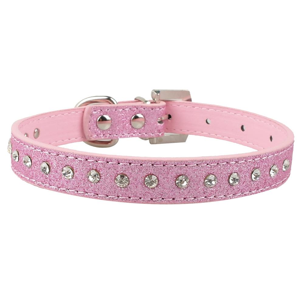 Sparkling Bling Rhinestone Pet Leash With Korean Velvet Comfort