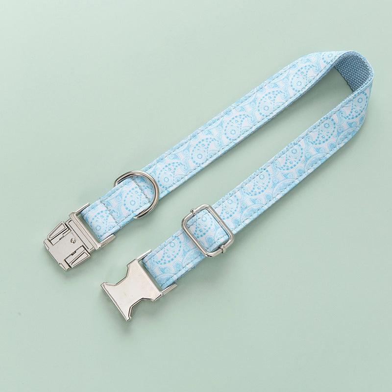 Personalized Zinc Alloy Buckle Dog Collar With Stylish Lettering