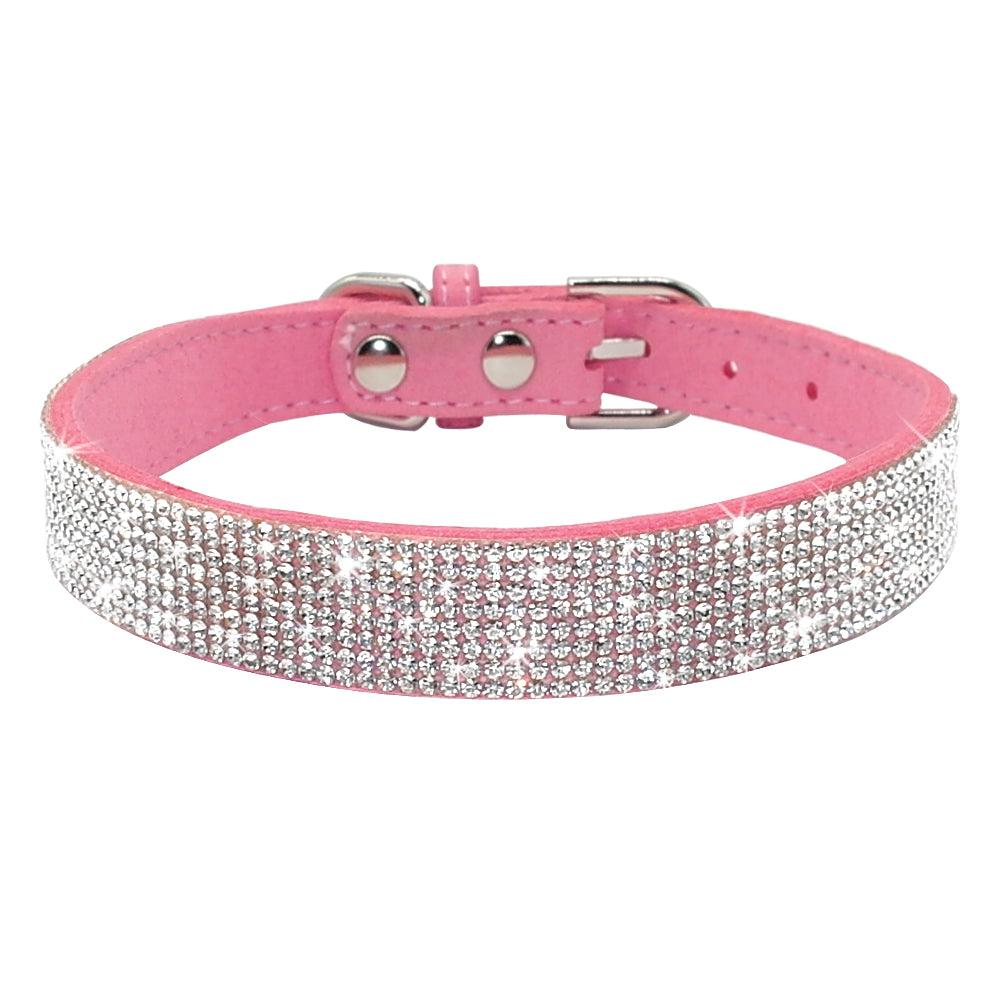 Sparkling Bling Rhinestone Pet Leash With Korean Velvet Comfort