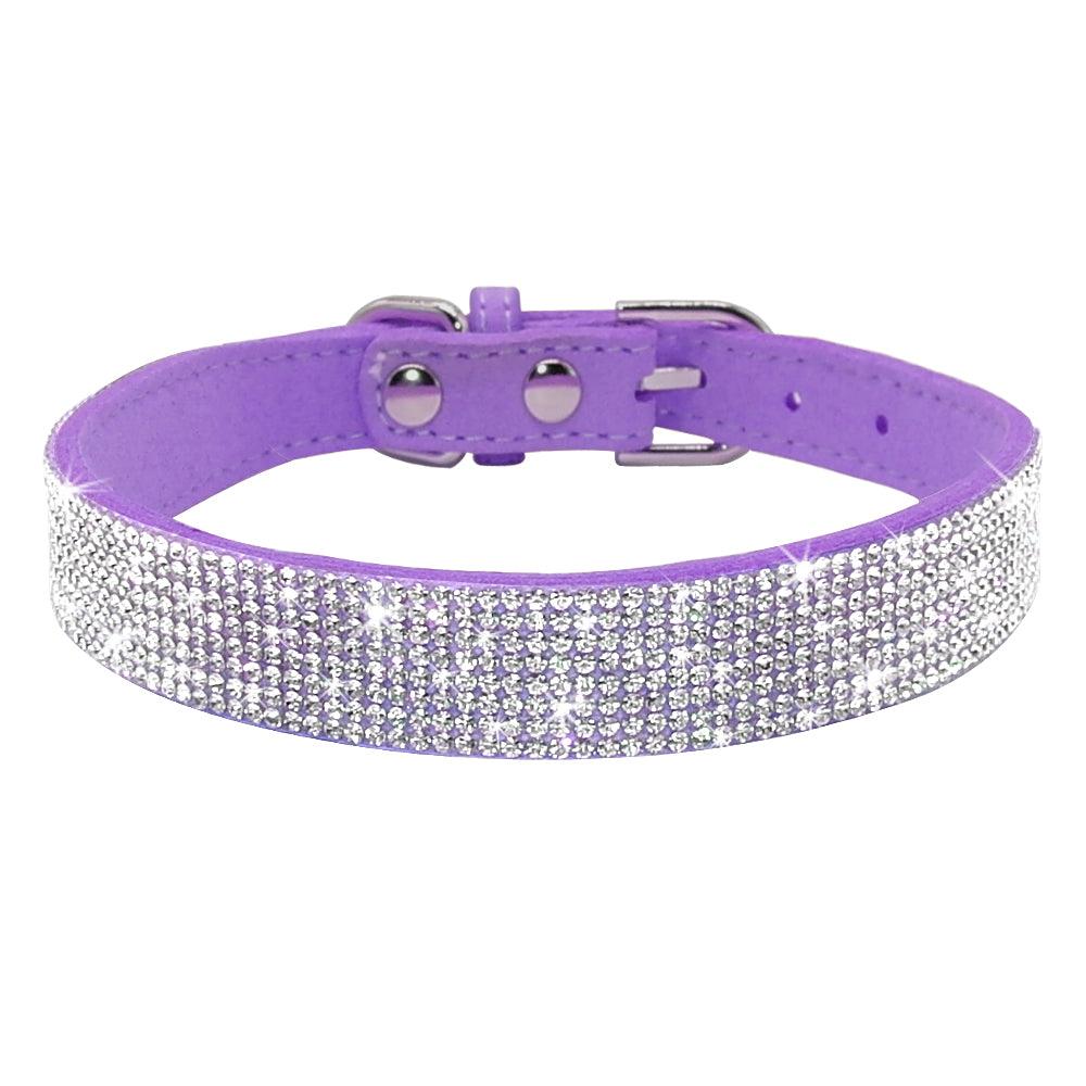 Sparkling Bling Rhinestone Pet Leash With Korean Velvet Comfort