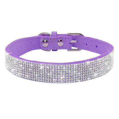 Sparkling Bling Rhinestone Pet Leash With Korean Velvet Comfort