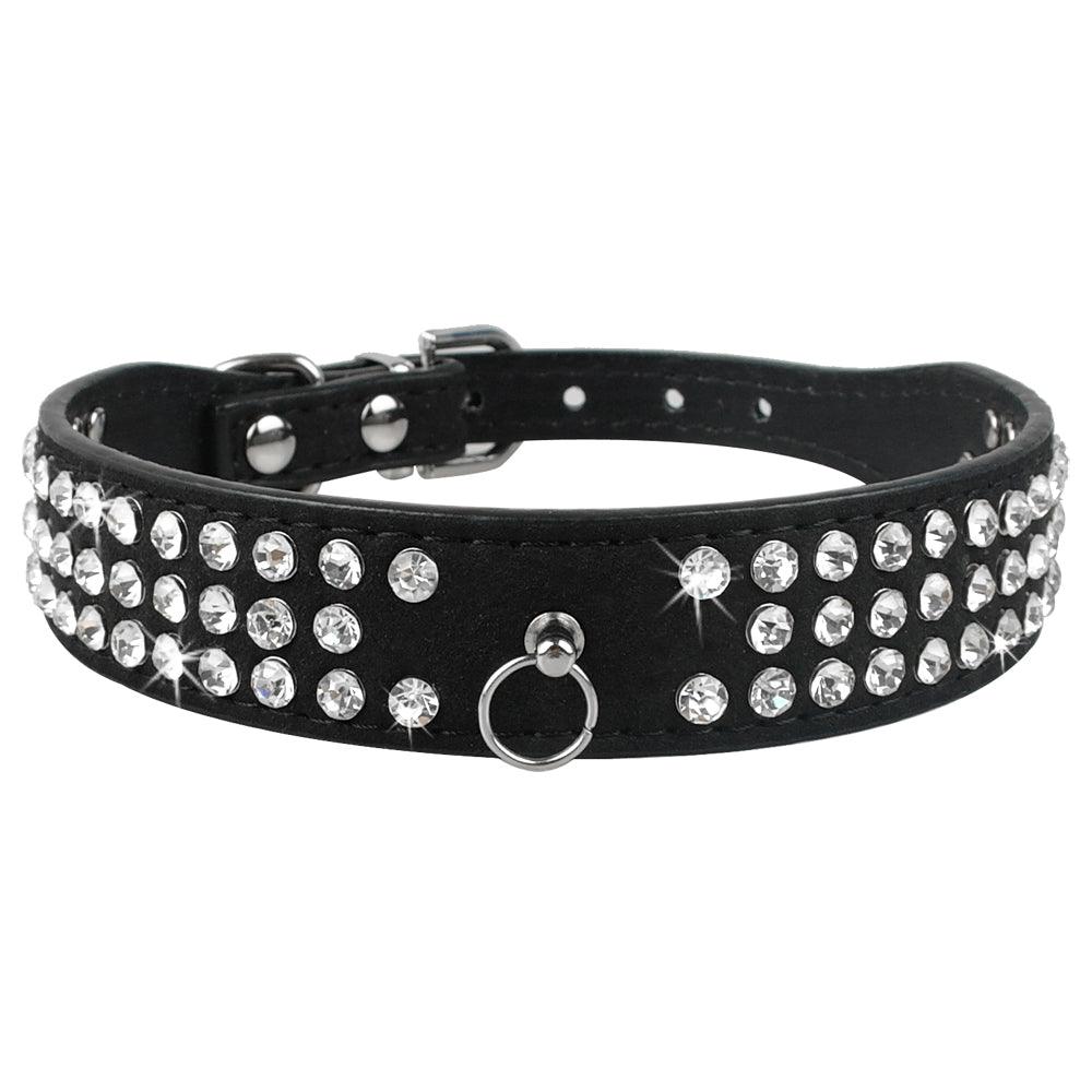 Sparkling Bling Rhinestone Pet Leash With Korean Velvet Comfort