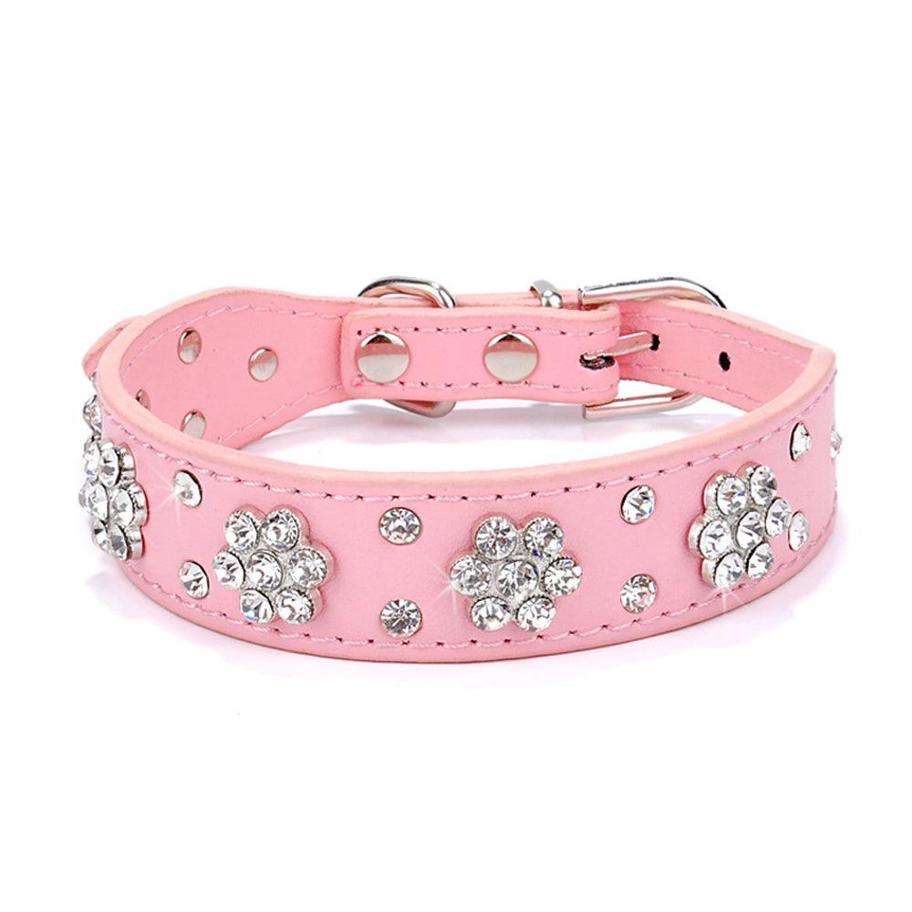 Sparkling Bling Rhinestone Pet Leash With Korean Velvet Comfort