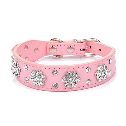 Sparkling Bling Rhinestone Pet Leash With Korean Velvet Comfort