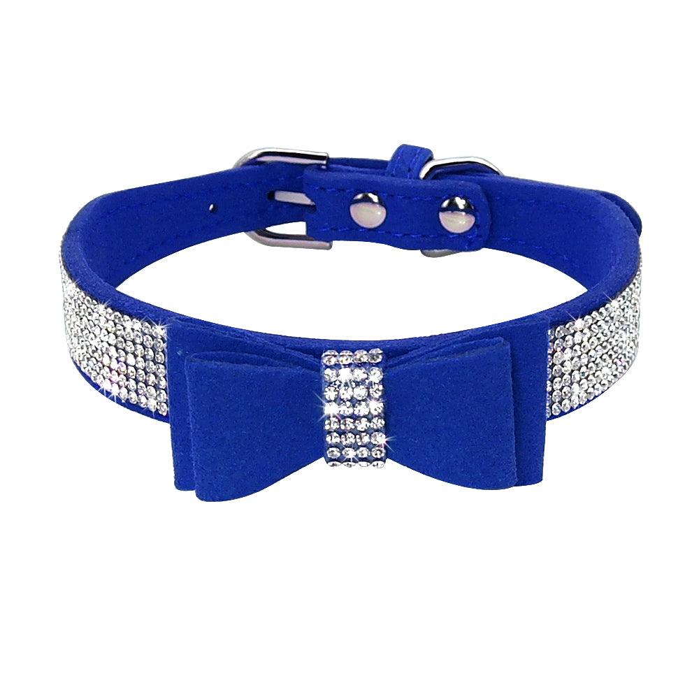 Sparkling Bling Rhinestone Pet Leash With Korean Velvet Comfort