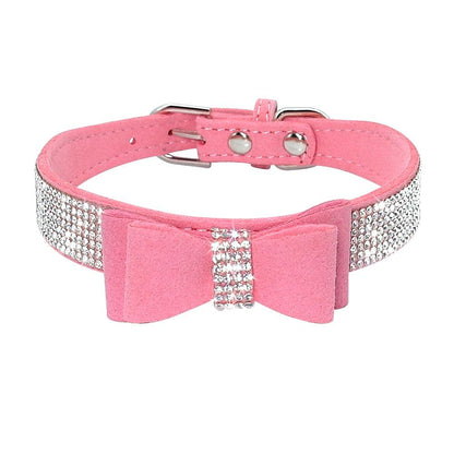 Sparkling Bling Rhinestone Pet Leash With Korean Velvet Comfort