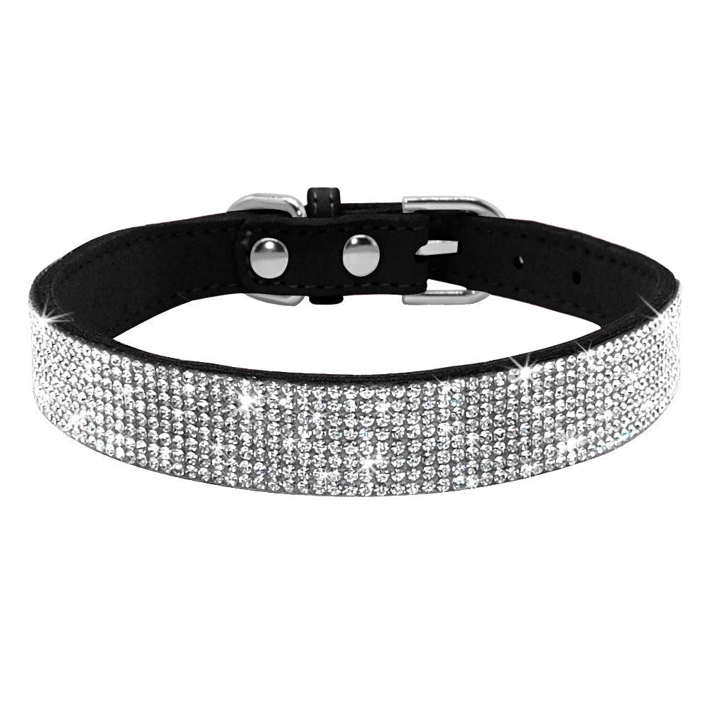 Sparkling Bling Rhinestone Pet Leash With Korean Velvet Comfort