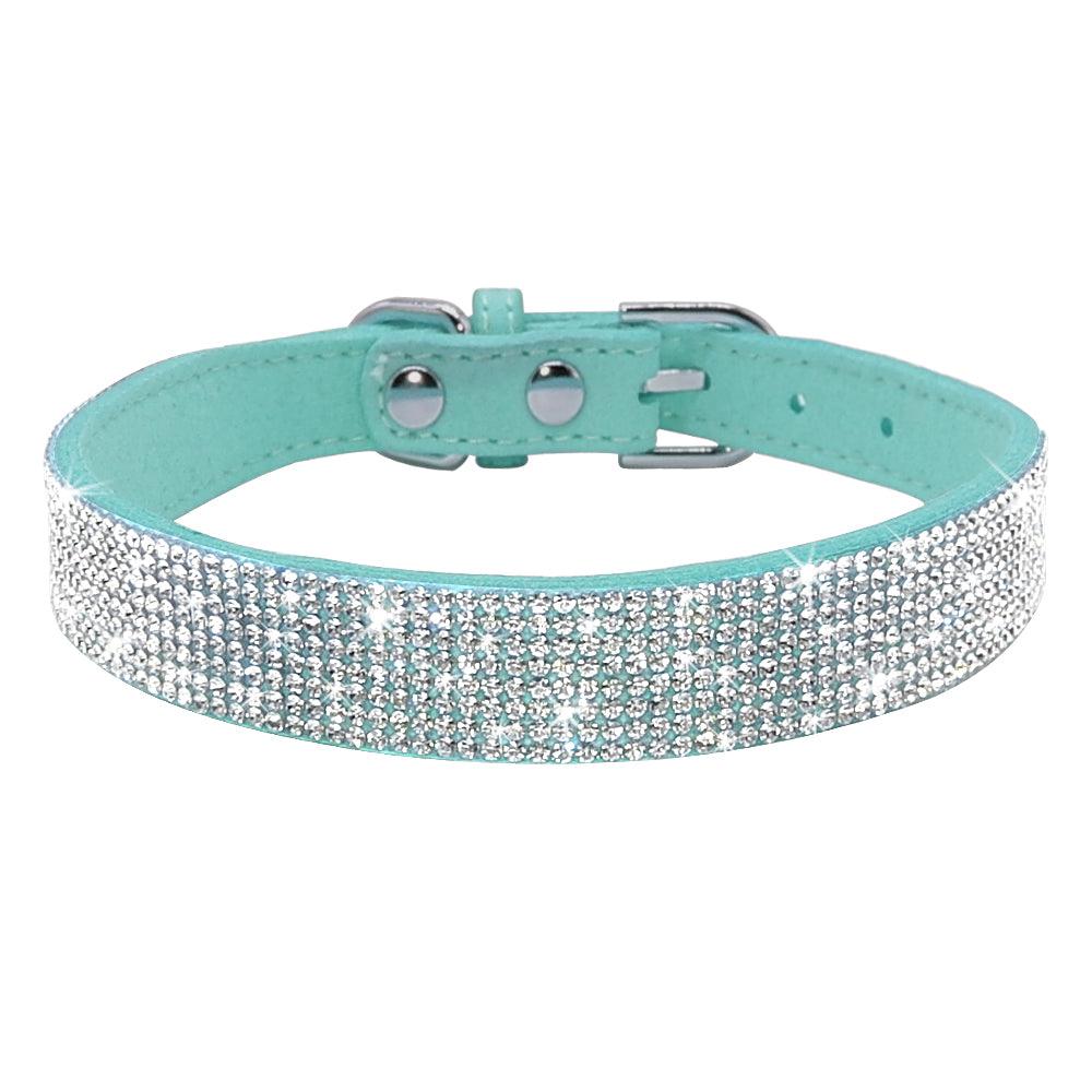 Sparkling Bling Rhinestone Pet Leash With Korean Velvet Comfort