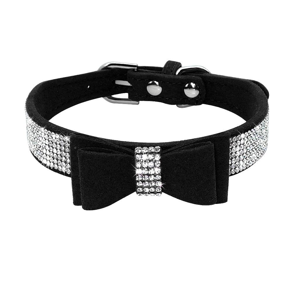 Sparkling Bling Rhinestone Pet Leash With Korean Velvet Comfort