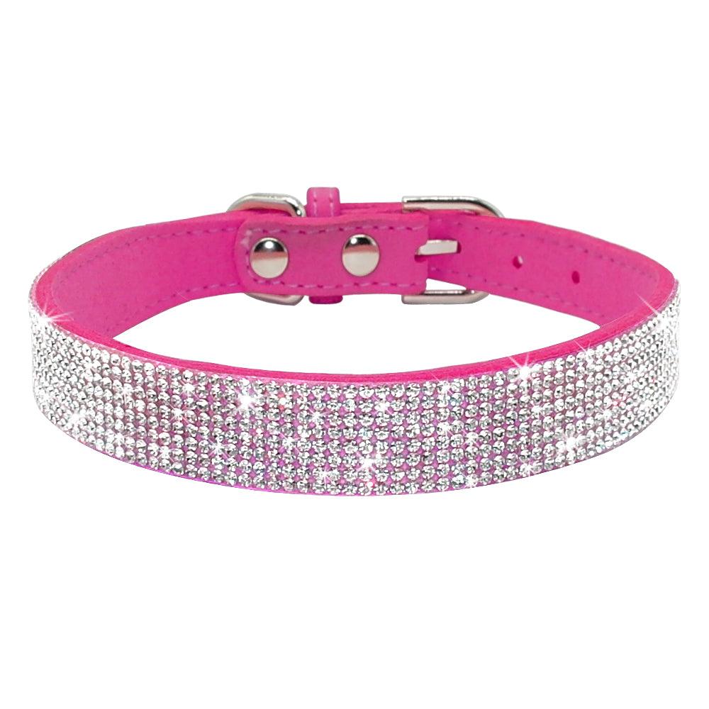 Sparkling Bling Rhinestone Pet Leash With Korean Velvet Comfort