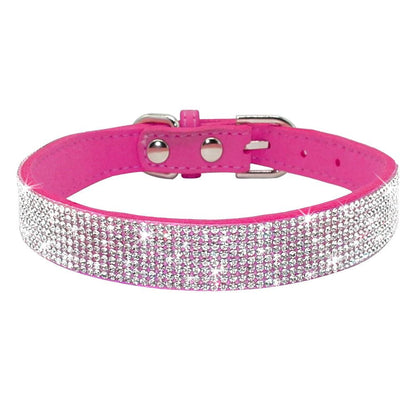 Sparkling Bling Rhinestone Pet Leash With Korean Velvet Comfort